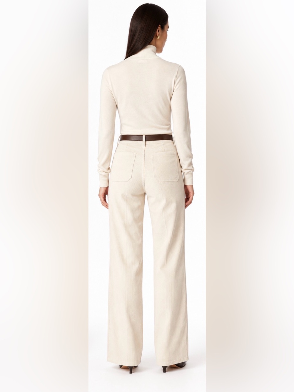 J.Crew Camp-pocket wide-leg pant in stretch corduroy in pale bone - Picture 8 of 13